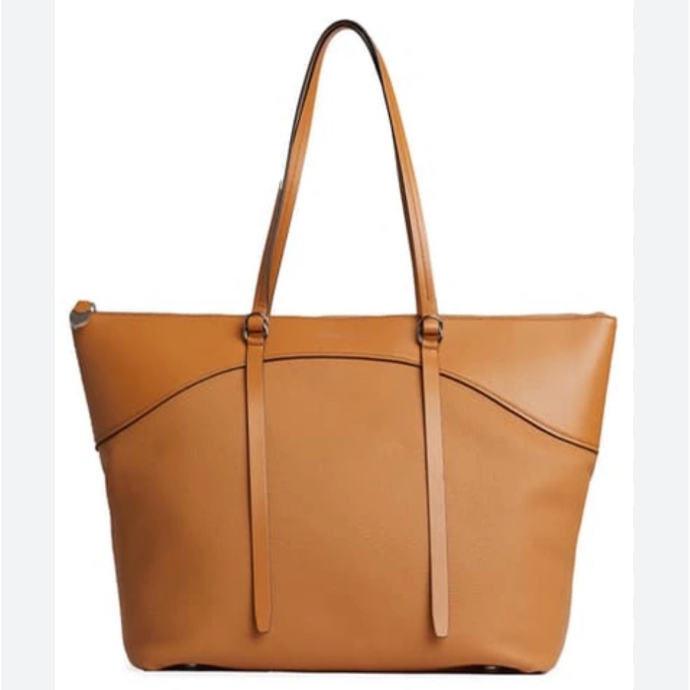 Rebecca Minkoff Signature soft tan leather bag tote large camel